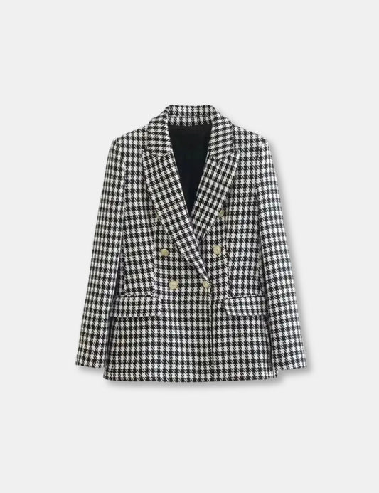 Blazer carreaux femme