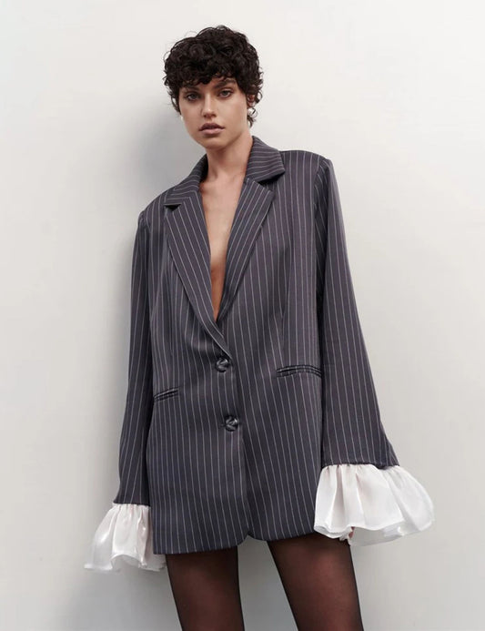 Blazer femme rayure