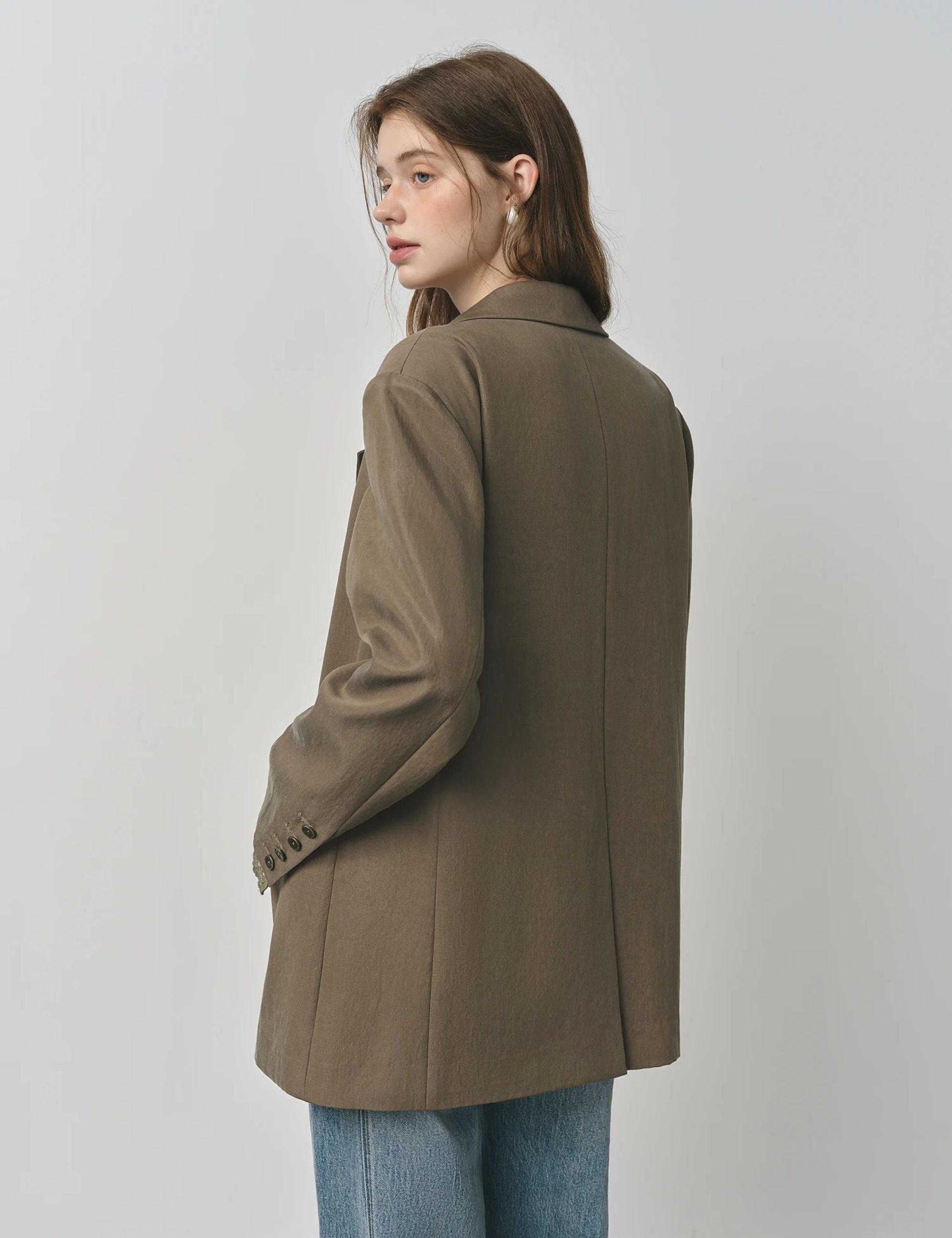 Blazer Kaki Boohoo Taille 8 - Neuf Avec étiquettes - Veste Femme Manche Asymétrique